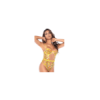 Body string jaune brodé 